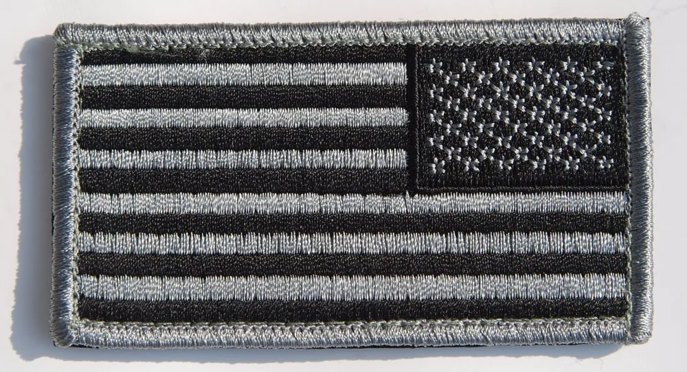 

US AMERICAN FLAG MILITARY UNIFORM BLACK PATCH