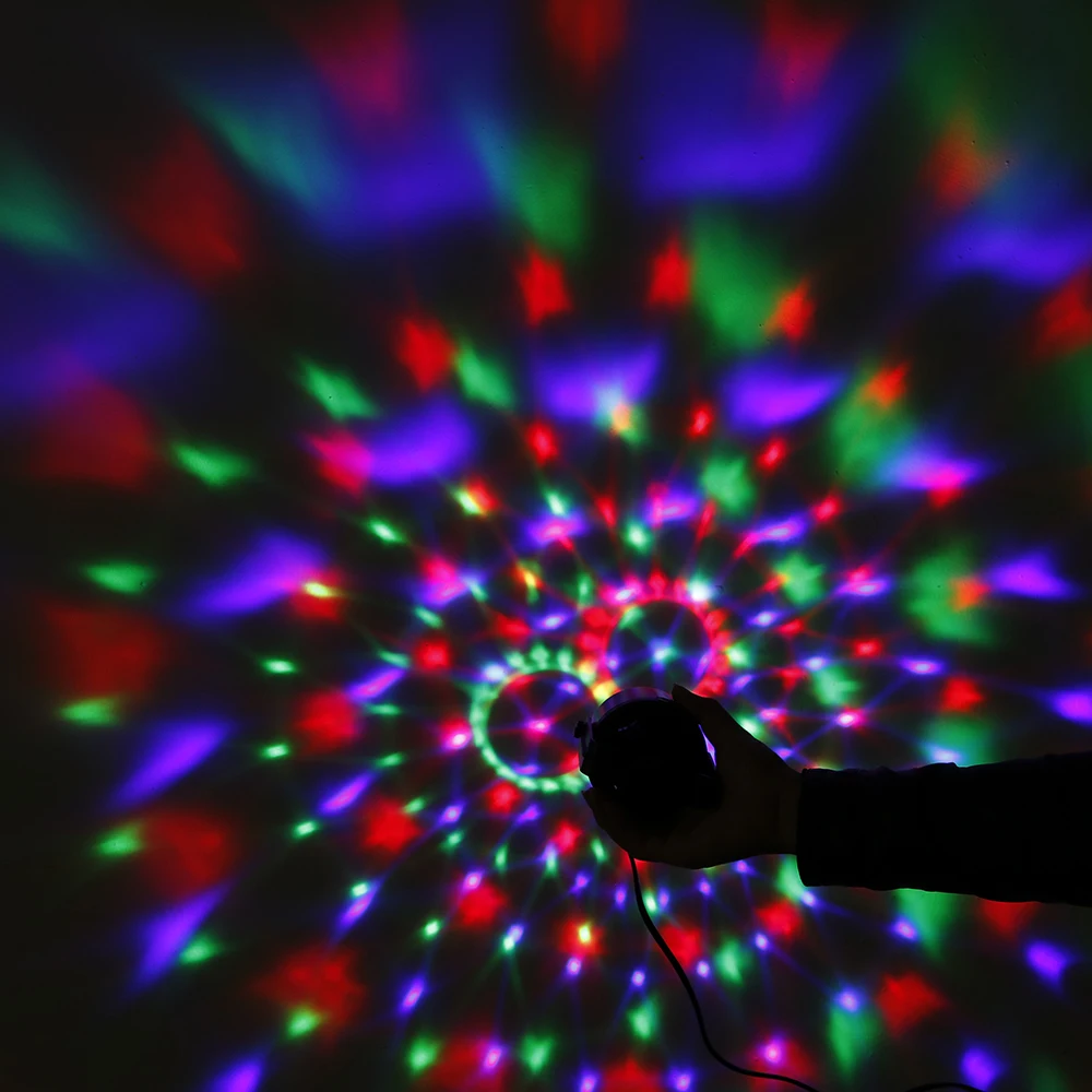 

LED Stage Light Mini Portable Magic Ball RGB Lamp For Party Disco Club KTV DJ Light Show 3W AC85-265V JQ