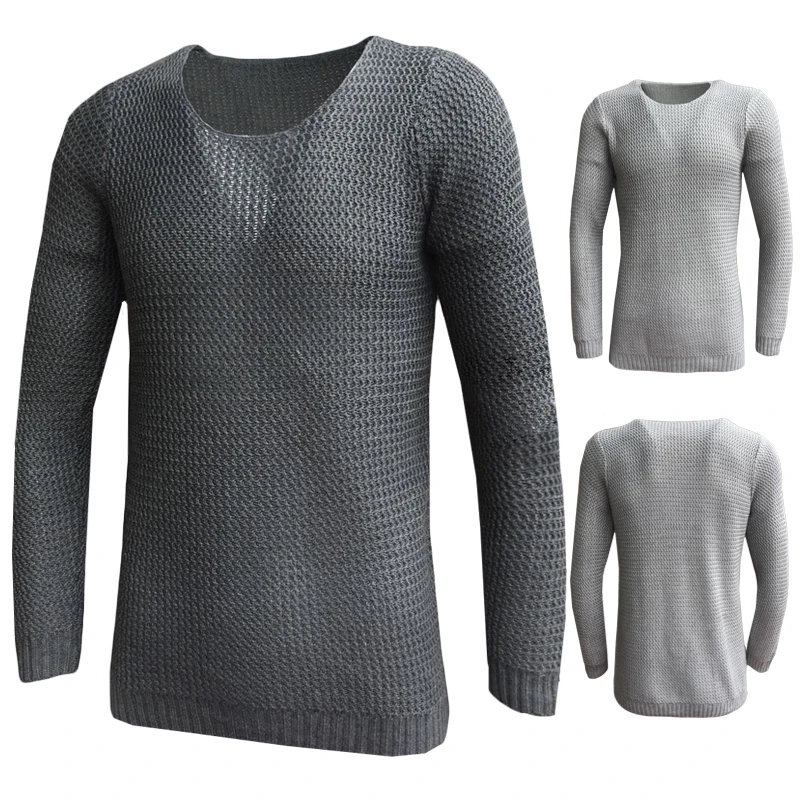 

Sweater Pullover Men 2018 Male Brand Casual Slim Solid Color Simple Sweaters Men High Quality Hedging O-Neck Men'S Sweater