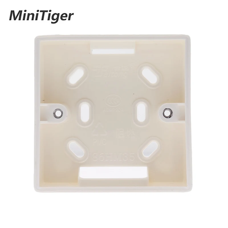 Внешняя Монтажная коробка Minitiger 86 мм* 86 мм* 34 мм для 86 мм стандартного сенсорного переключателя и розетки применяется для любого положения поверхности стены