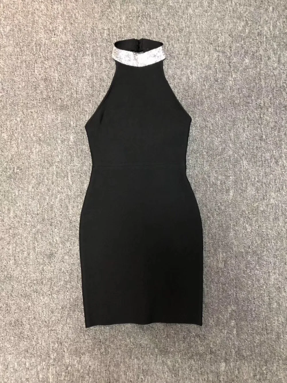 High Quality Black Sleeveless Backless Off The Shoulder Rayon Bandage Dress Homecoming Party | Женская одежда