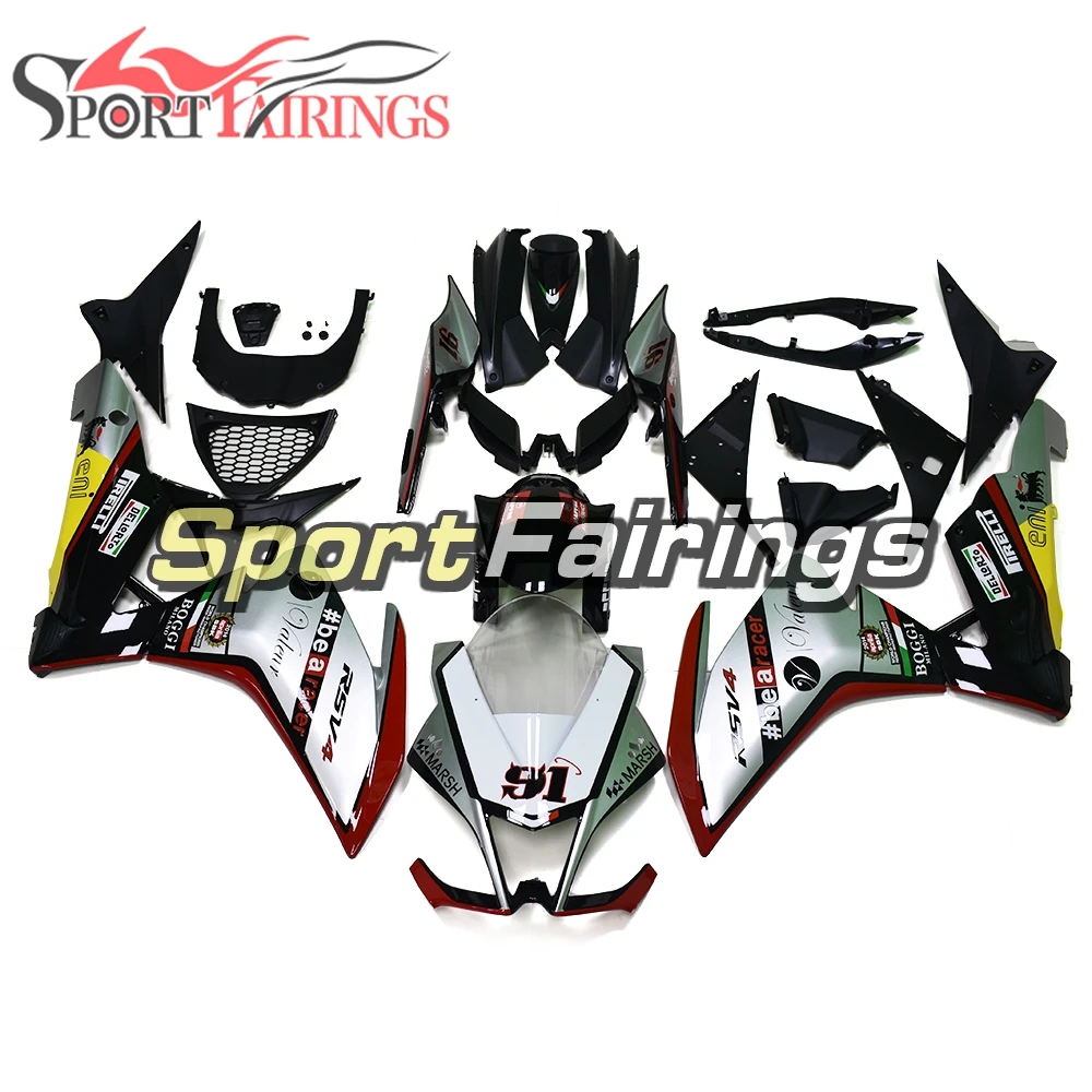 

Full ABS Plastic Injection Sportbike Covers For Aprilia RSV4 1000 2010 2011 2012 2013 2015 11 12 13 14 Sliver Black Red Carenes