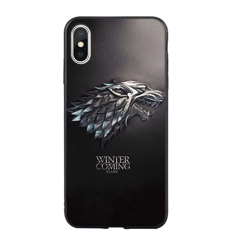 Игра трона дом Старк Таргариен GOT Coque Мягкий силиконовый чехол для телефона для Apple iPhone 5 5S SE 6 6s 7 8 Plus X XR XS MAX - Цвет: TPU
