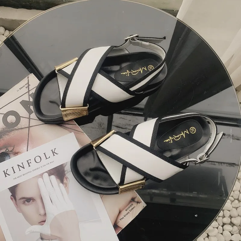 Повседневная Белая обувь, женские сандалии на платформе, zapatos de mujer, летняя новинка, chaussure femme, женские пляжные сандалии, sandalias mujer
