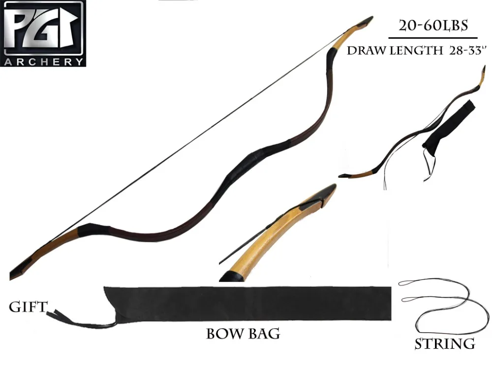 PG1ARCHERY Рекурсивный лук венгерский традиционный для стрельбы из лука длинный