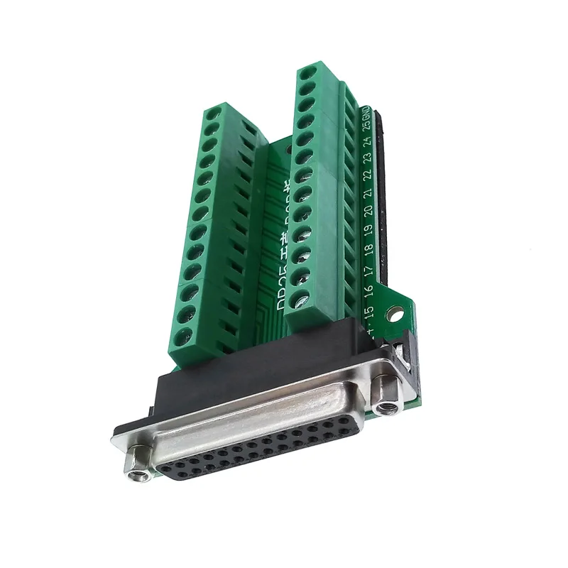 DB25 25pin Адаптер RS232 последовательные сигналы терминальный модуль интерфейс конвертер к терминалу DB25 разъем Мужской Женский D sub