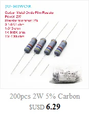 5000 шт. 1/8 Вт 1/6W 5% из карбоновой пленки резисторы 1 1,5 10, 47(Европа) 100 220 330 1-10 K 100K 470K Ohm 10 кОм 1 кОм электронные аксессуары