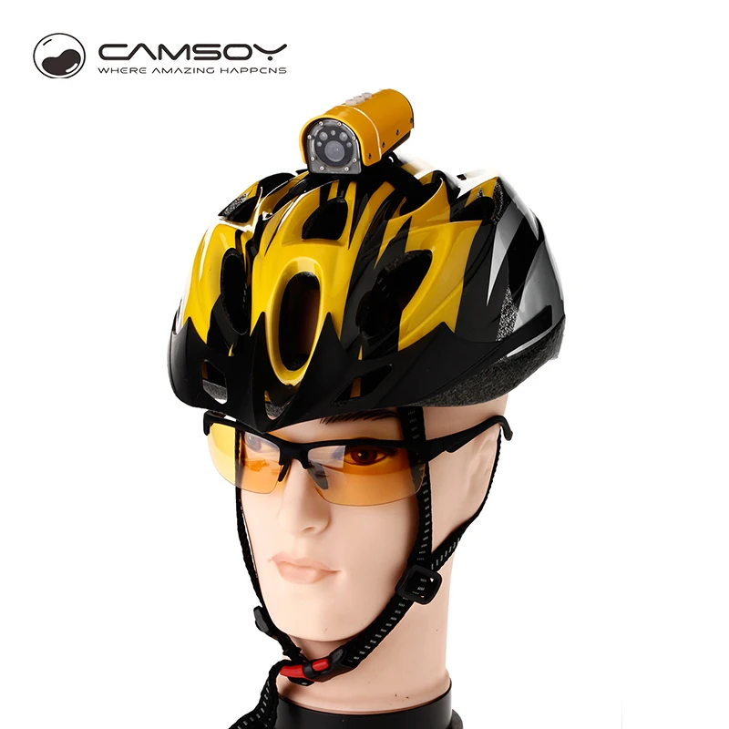 Camsoy Спорт DV водонепроницаемый мини Камера FULL HD 1080 P велосипедный шлем Мини DVR CAM CMOS