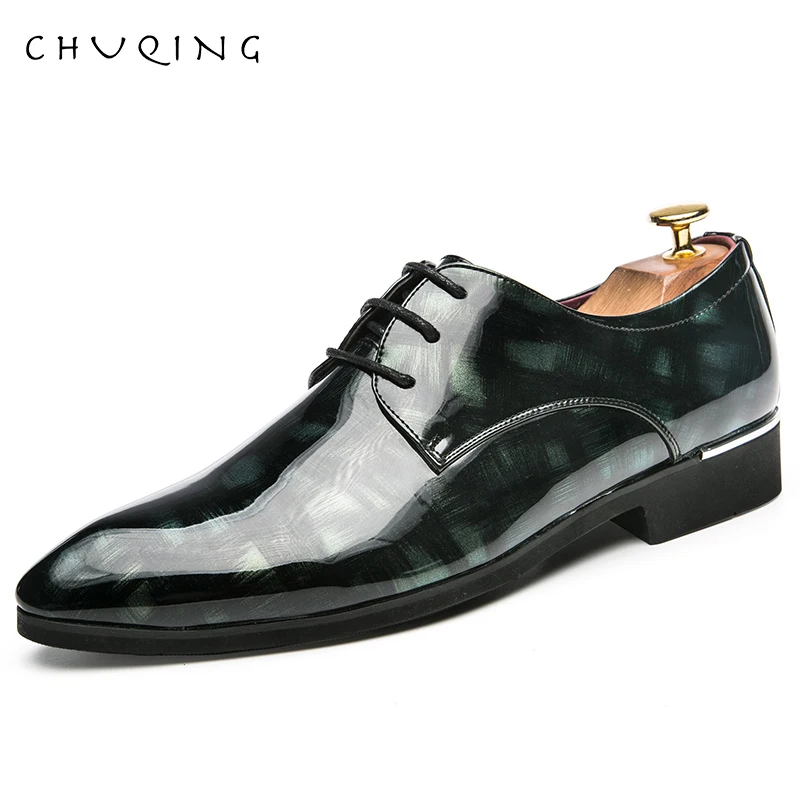 Мужские туфли оксфорды на низком каблуке CHUQING однотонные из дышащего материала