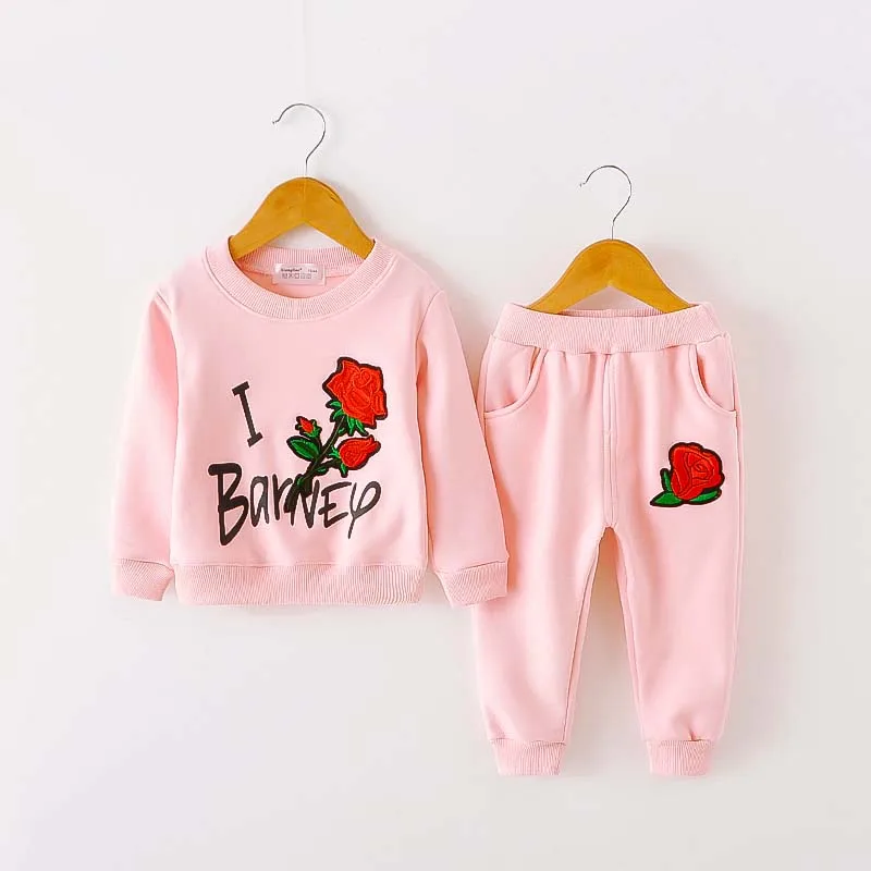 BibiCola/комплект одежды для маленьких девочек сезон весна-осень Спортивный костюм
