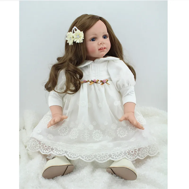 Реалистичная мягкая силиконовая кукла для новорожденных 24 дюйма npk dolls девочек