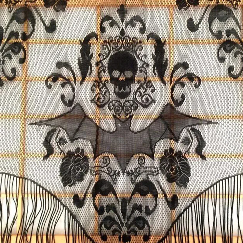 Тканевая занавеска с черепом летучей мыши шаль для Хэллоуина дома привидениями