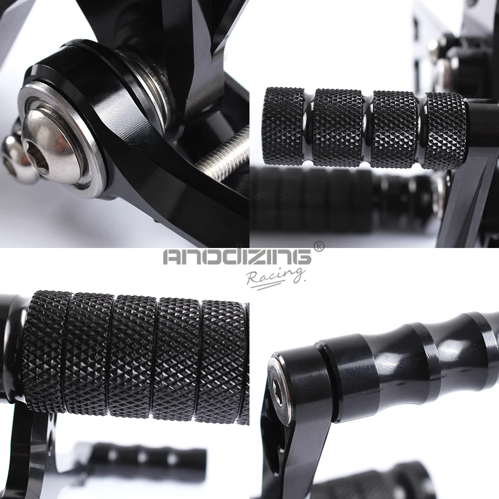 Полный CNC алюминиевый мотоцикл Регулируемый Rearsets задние наборы подножки для KAWASAKI