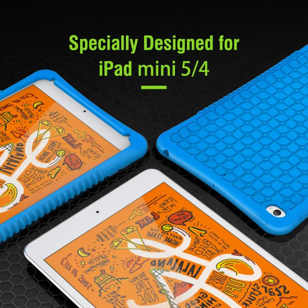 Чехол для iPad Mini 5, iPad Mini 4, светильник с противоскользящим покрытием для детей, силиконовый защитный чехол для Mini 5t