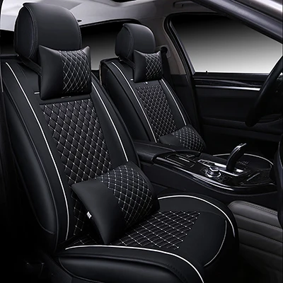 black white pillow Универсальные автомобильные чехлы на сиденья для renault logan 2 laguna 2 sandero fluence megane 2 3 4 symbol kadjar kangoo sander автомобильные аксессуары - Название цвета: black white pillow