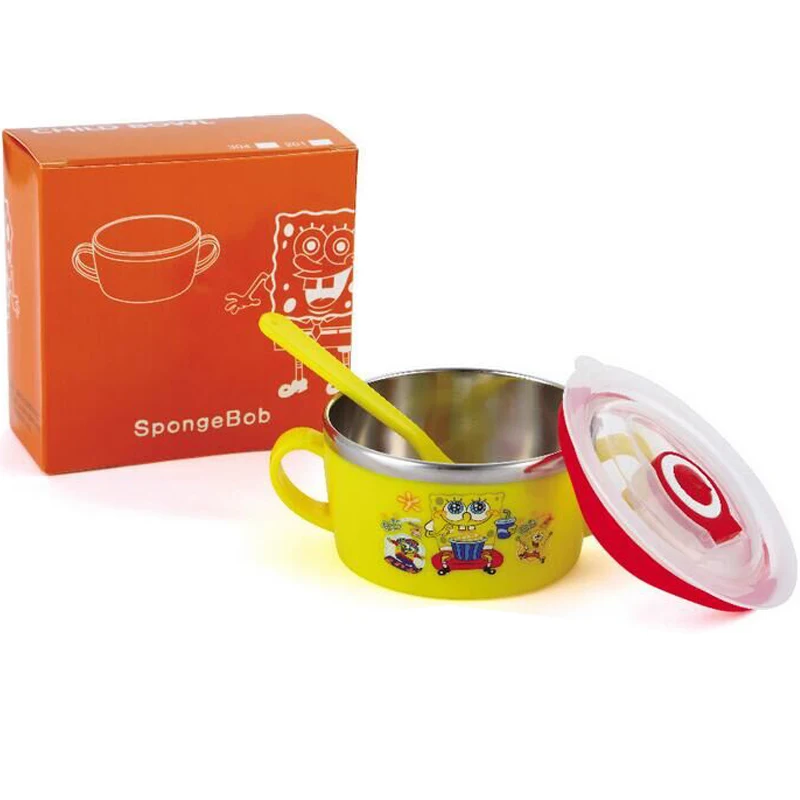 Милая Детская миска из нержавеющей стали контейнер для еды детская столовая