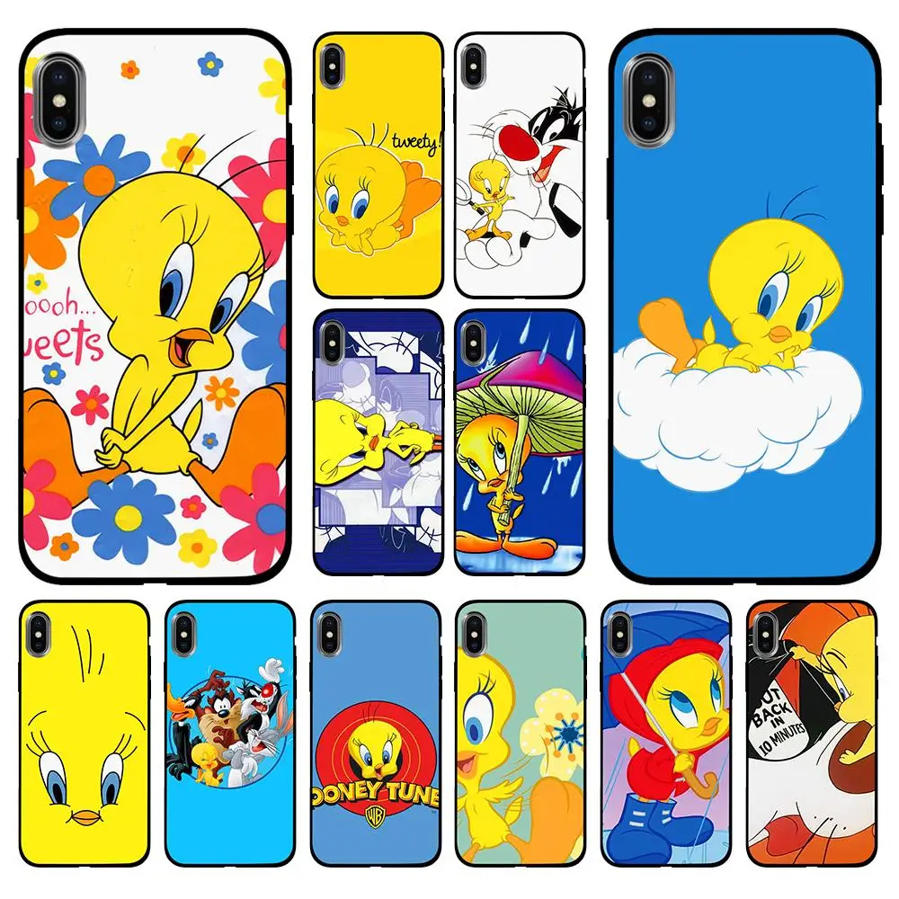 Мягкий ТПУ чехол Tweety Bird для Apple iPhone 6 6S 7 8 Plus 5 5S SE X XS MAX XR силиконовые