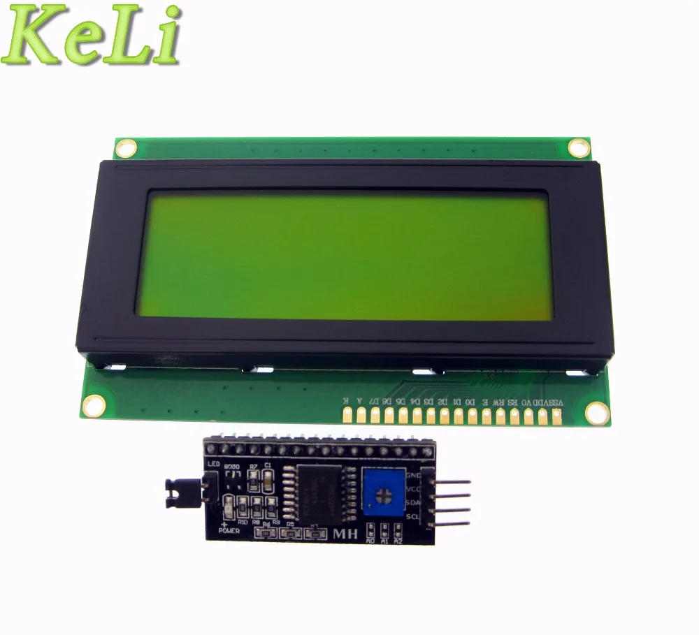 ЖК модуль желто зеленый экран IIC/I2C + 2004 5V LCD предоставляет файлы библиотеки|Детали