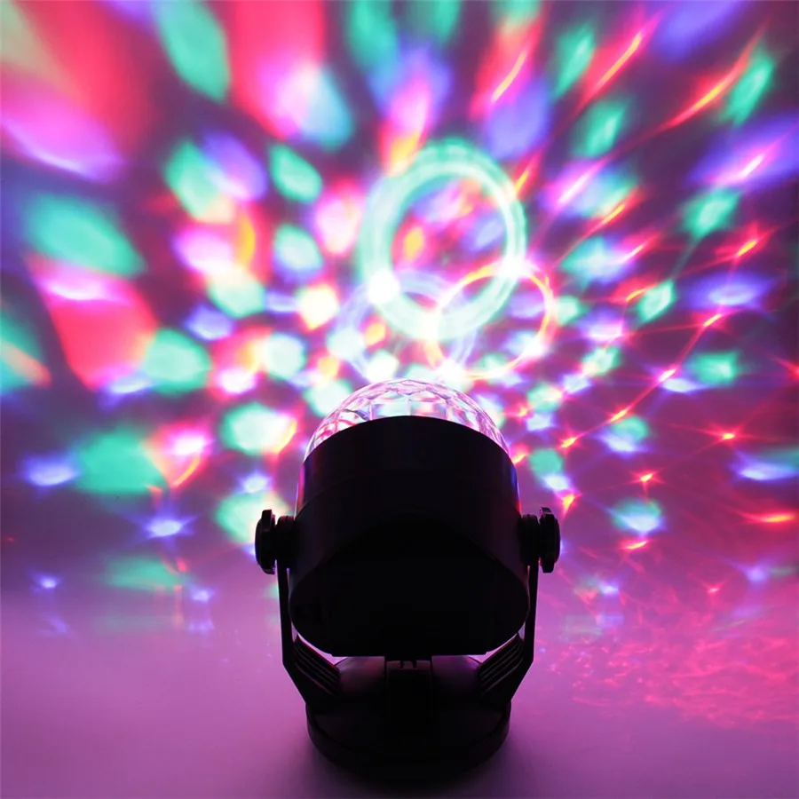 Управление звуком 6 Вт RGB светодиодный сценический светильник на батарейках