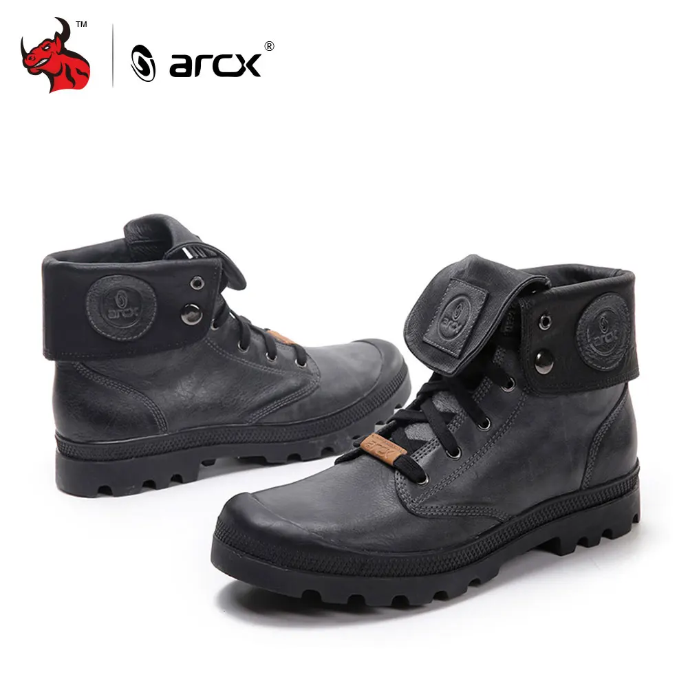 ARCX/мужские кожаные мотоциклетные ботинки в стиле ретро Мужская обувь для отдыха