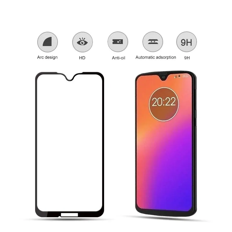 Закаленное стекло с полным покрытием для Motorola Moto G7 Plus Защитная пленка экрана Power /