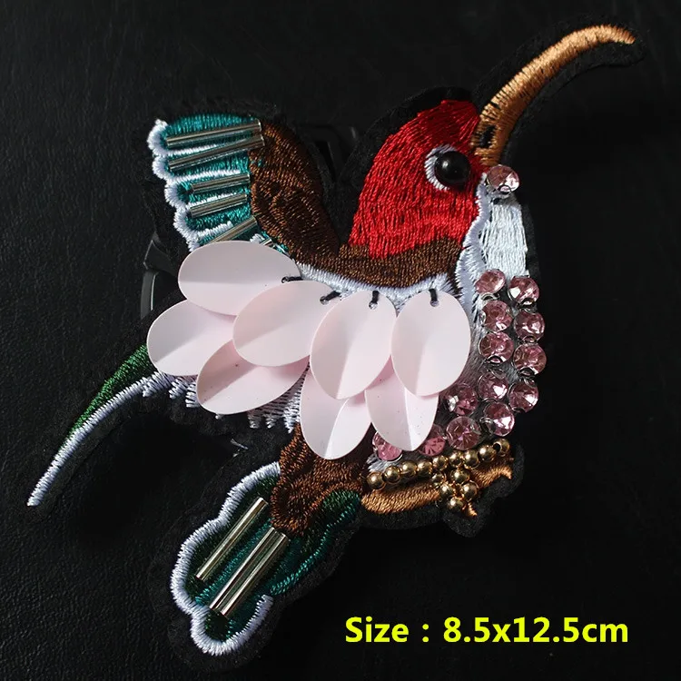 Вышитая нашивка с птицами и совами аппликация винтажная модная пальто свитер