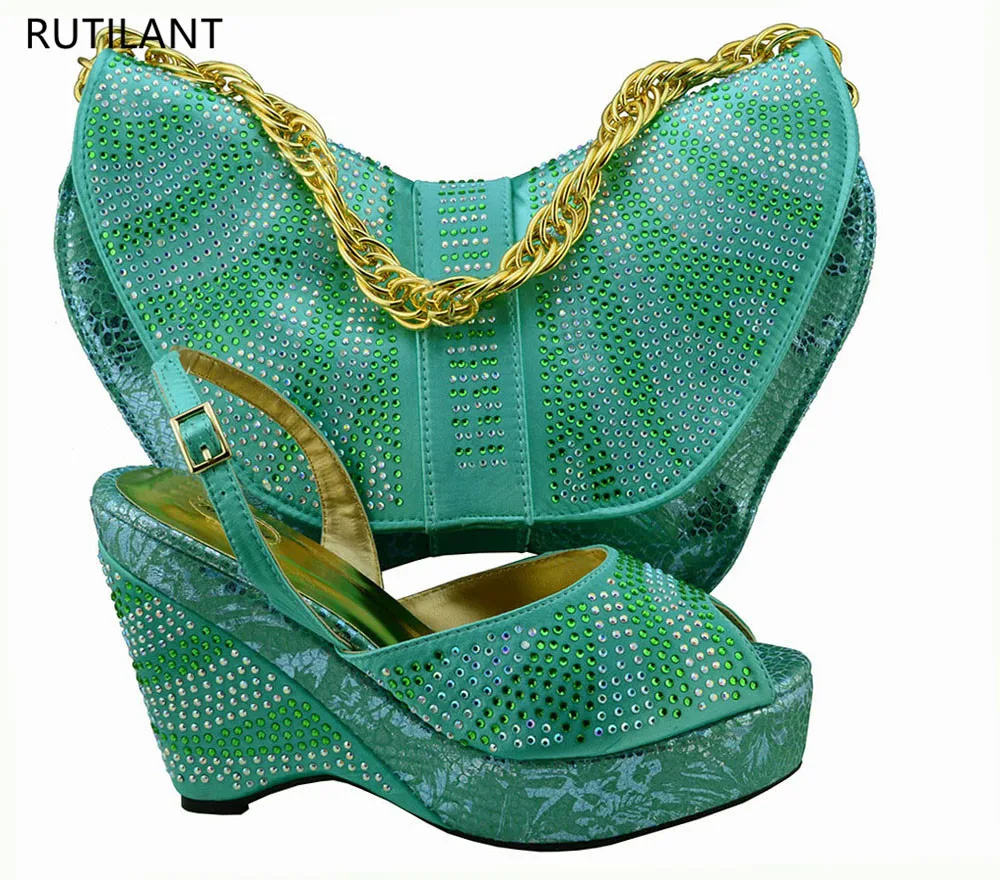 Итальянская обувь с подходящая Сумочка 2017 в нигерийском стиле женская воды