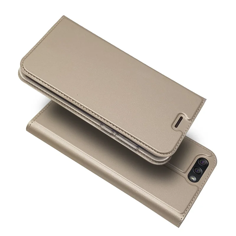 Кожаный чехол-книжка для Asus zenfone 4 ZE554KL, чехол для Asus zenfone 4 Selfie Pro ZD552KL ZD553KL, чехол-накладка - Цвет: Golden