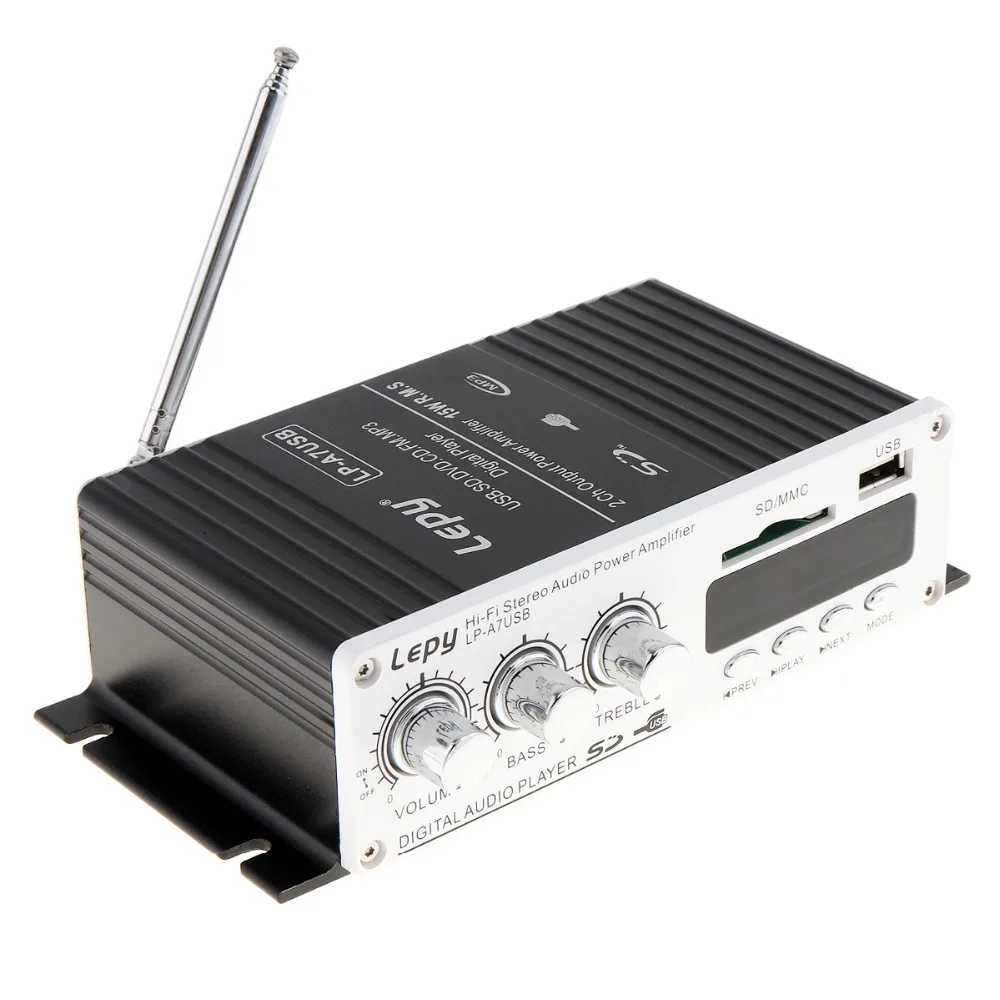 LEPY Bluetooth-совместимый цифровой дисплей Автомобильный мини Hi-Fi стерео аудио