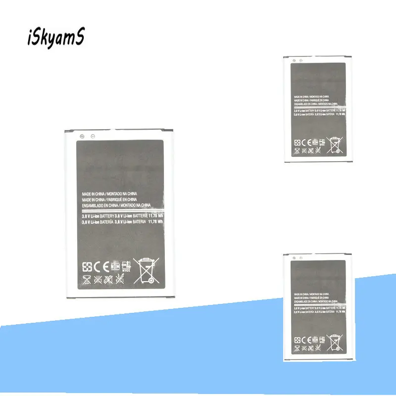 ISkyamS 3x3100 мАч EB-BN750BBE Сменный аккумулятор для Samsung Galaxy Note 3 mini Neo N750 N7505 N7502 | Мобильные
