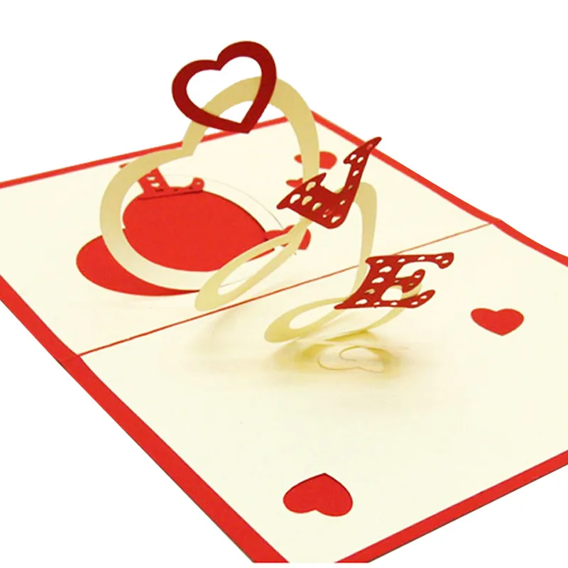 Beating heart 3D всплывающие открытки-приглашения на свадьбу вечерние приглашения детский душ Подарки Свадебные поздравительные открытки юбилейные подарки открытка с единорогом - Цвет: Beating heart