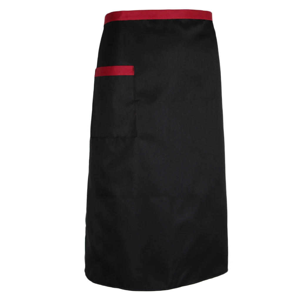 Мужской Женский пустой полиэстер Половина Тела Фартук моющийся карманный Мясник