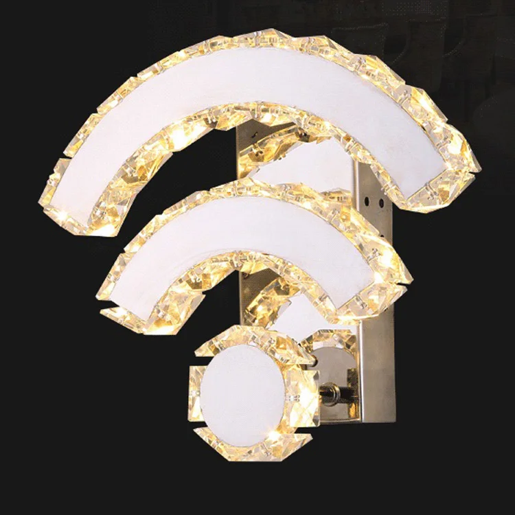 Современный роскошный хрустальный настенный светильник с wi fi настенное бра
