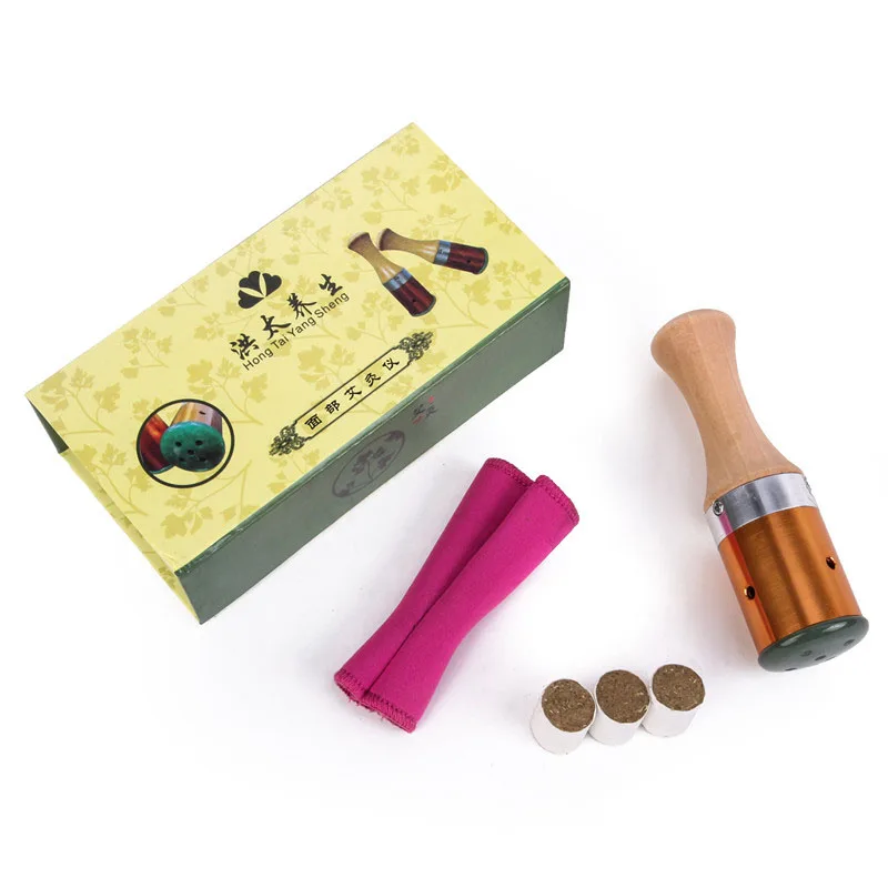 Scrollable для тела меридиан теплые прутья прижигания нефрита массаж мокса палка глаз