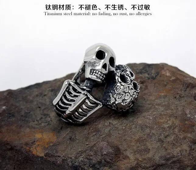 Дешевые продажа 2016 Преувеличены толстый череп Мода Из Нержавеющей Стали 316L