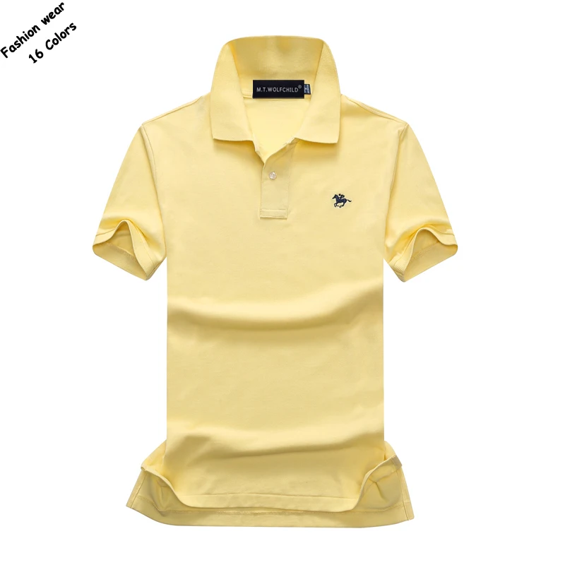 New 2018 Summer mens short sleeve small horse polos shirts casual solid color lapel fashion clothing tops | Мужская одежда