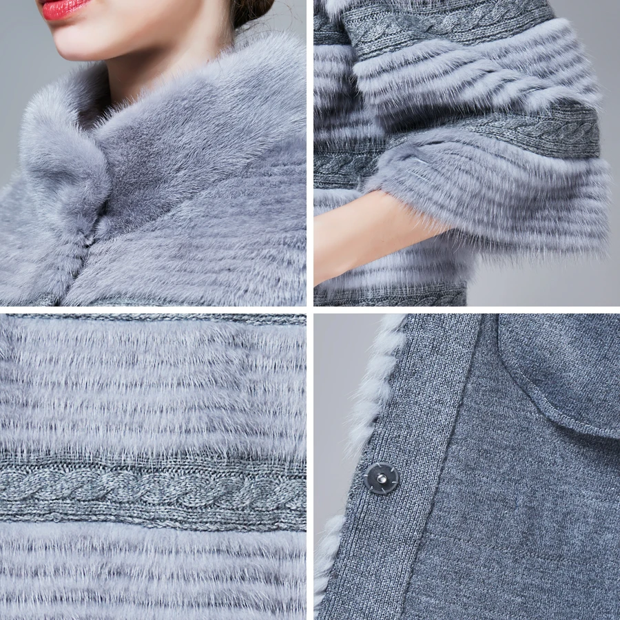 ZIRUNKING шубы из натурального меха норки женская модная Подлинная Осенняя теплая