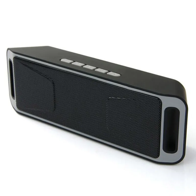 Gray Открытый домашний портативный Bluetooth динамик беспроводной стерео с HD аудио и улучшенным басом встроенный двойной драйвер Поддержка TF/FM - Цвет: Gray