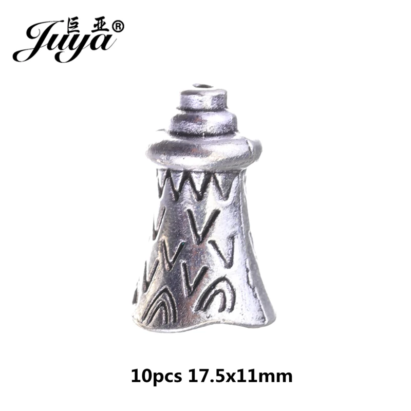 Ancient silver JUYA несколько стилей Сплав Бусины шапки античный серебряный тон ювелирных изделий Аксессуары DIY ручной работы ожерелье и браслет фурнитура - Цвет: Ancient silver