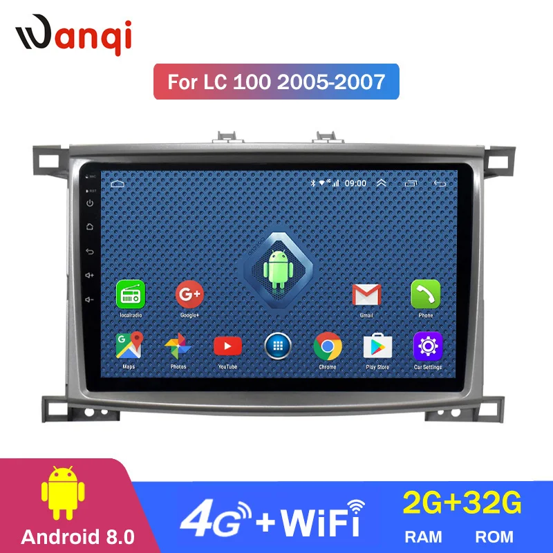 4G Lte All Netcom 2G ram 32G rom автомобильный Радио плеер для Toyota Land cruiser 100 GX LC 100 Стерео Радио Навигация