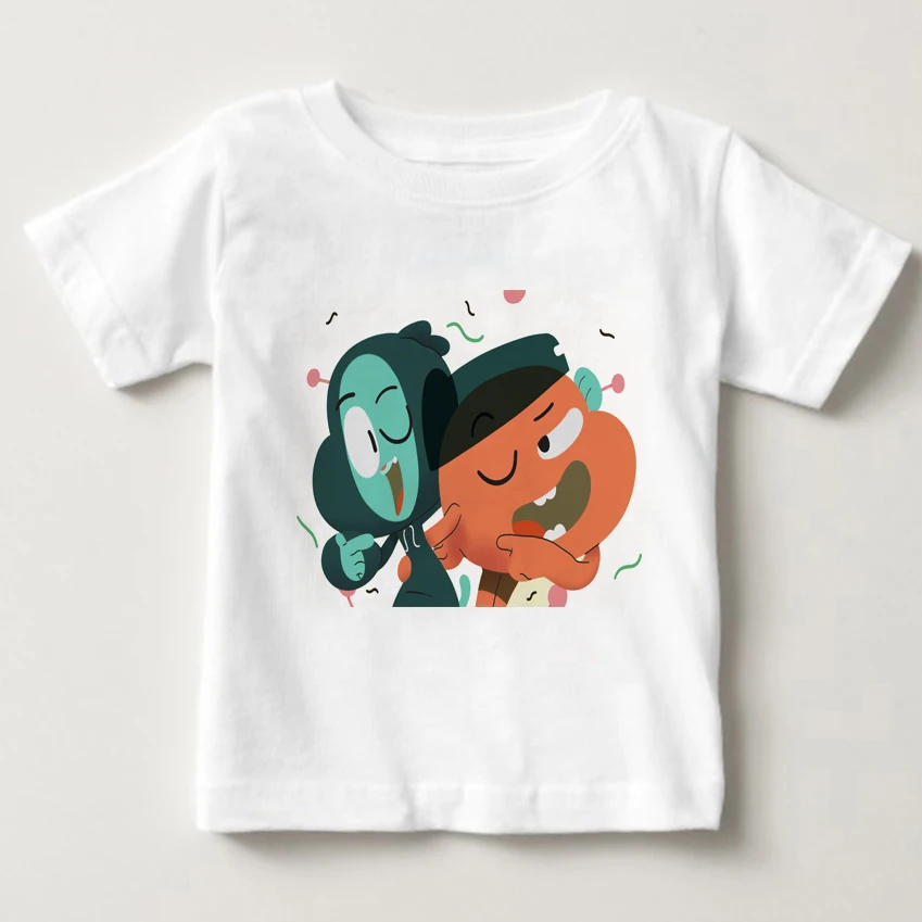 Г. Детские Забавные футболки с героями мультфильмов Gumball Watterson футболка с героями мультфильмов Anais Watterson для мальчиков и девочек дети Дарвин уоттерсон