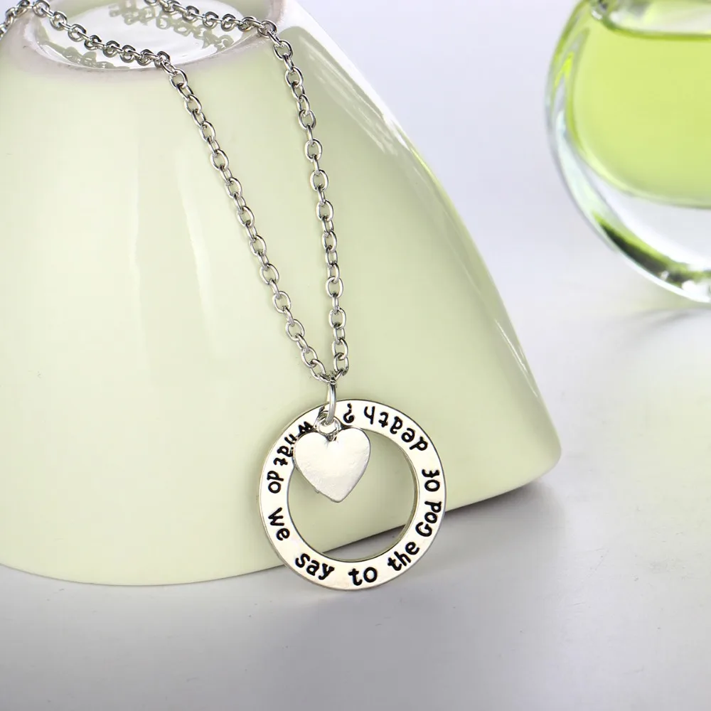 Ожерелья что мы говорим Богу смерти любовь сердце цепочка с подвеской круговое