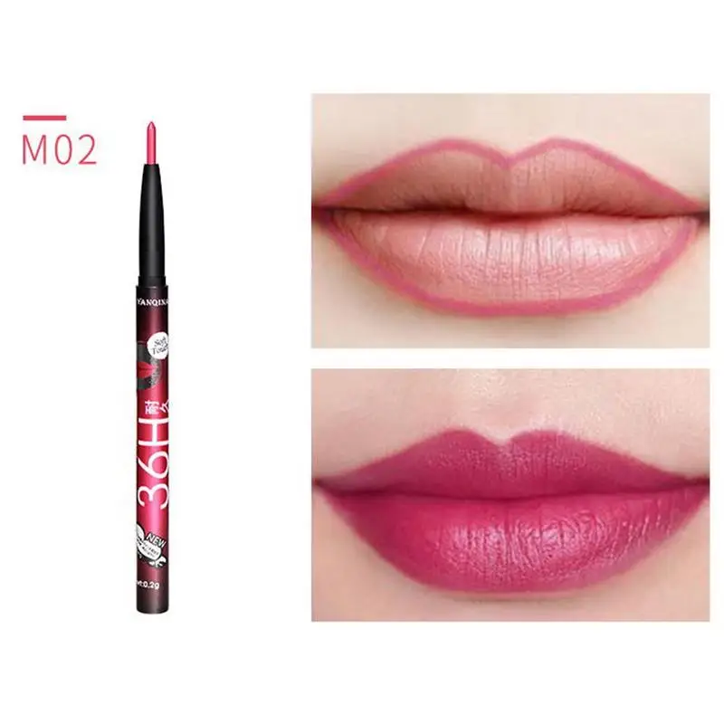 Pink peach Карандаш для губ стойкий Водонепроницаемый увлажняющий не выцветающий матовый карандаш для губ Губная помада ручка инструмент для макияжа товары для красоты - Цвет: Pink peach