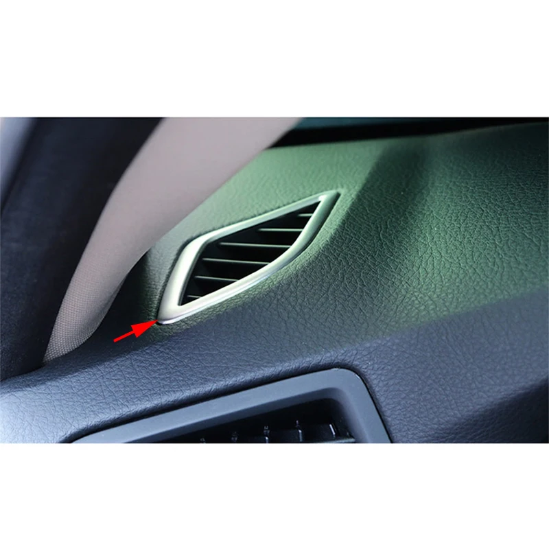 2X Хромированная Пластина Нержавеющая сталь спереди вентиляционное отверстие