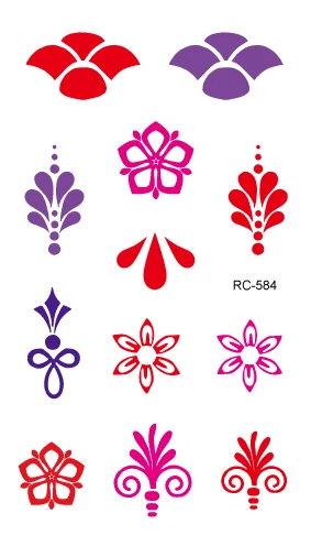 RC-584 Rocooart наклейка Bindi лицо Драгоценности Татуировка лоб временная татуировка наклейка актриса макияж Tatuaje фестиваль тату вечерние татуировки - Цвет: RC-584