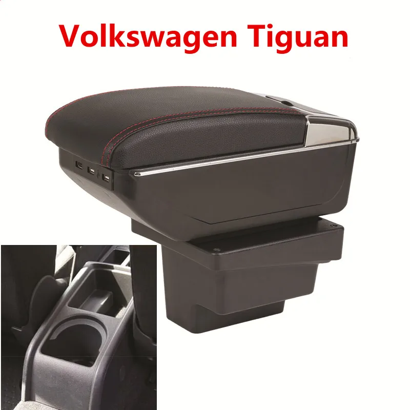 Для Volkswagen Tiguan Подлокотники коробка центральный магазин содержимое коробка с подстаканником интерьер автомобиля-Стайлинг аксессуар часть 2009