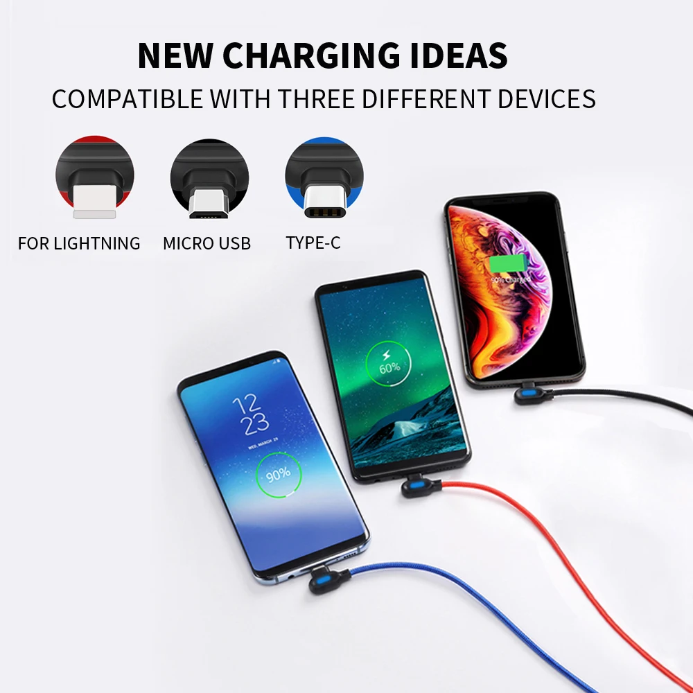 VOXLINK USB кабель 3 в 1 для iPhone XS Max XR X 8 7 зарядное устройство Micro Android TypeC samsung S9 S8