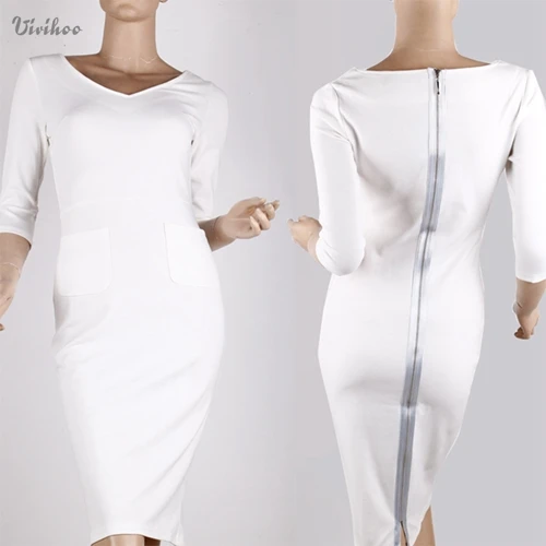 Бесплатная доставка . женщины сексуальное элегантное платье с v воротником