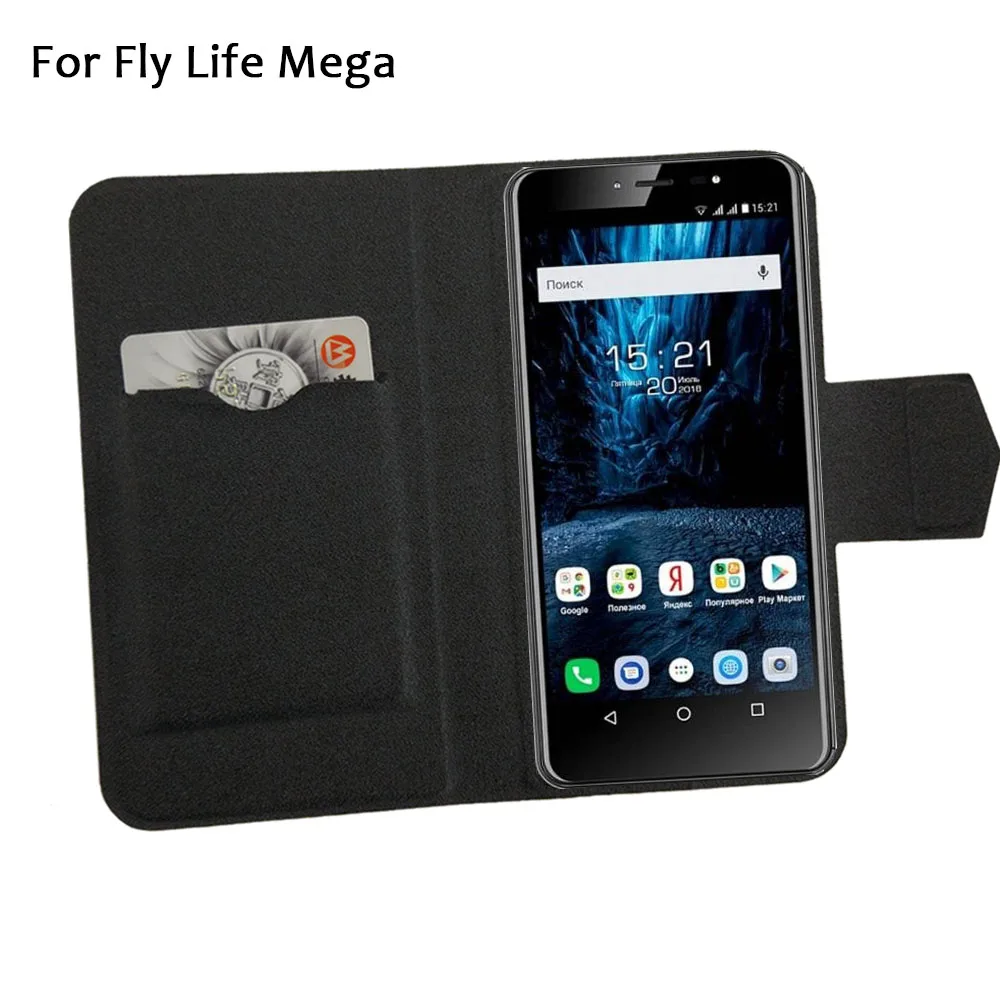 5 цветов Лидер продаж! Кожаный чехол для Телефона Fly Life Mega заводская цена защитный