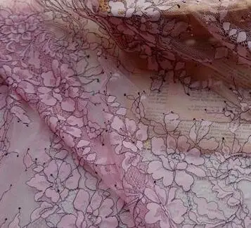 pink 3 м/ширина 150 см изысканное кружево с ресничками Свадебное кружево DIY аксессуары для одежды RS1255 - Цвет: pink